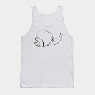 Escargot Snail Slug Lineart Tank Top